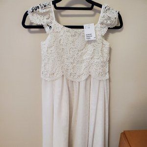 H&M Youth White Crochet Dress Size 9-10Y